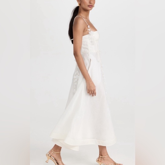 Zimmermann — Wonderland Corset Midi Dress — Size, 1 — Color, Ivory — Like New - Picture 6 of 9